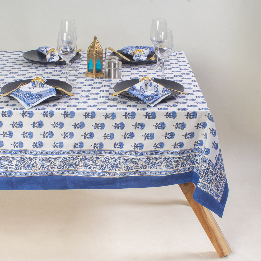 Handcrafted Indian Block Dining Table Cover