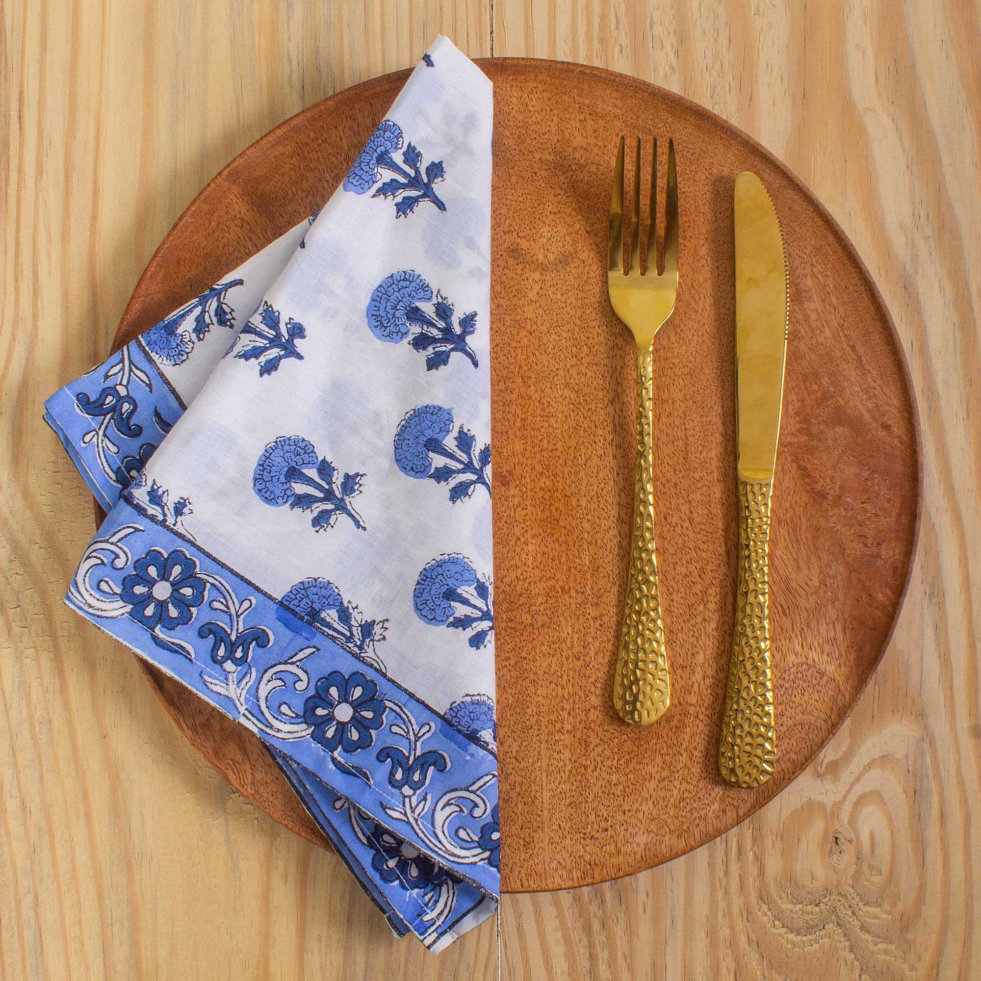Handcrafted Indian Block Dining Table Cover