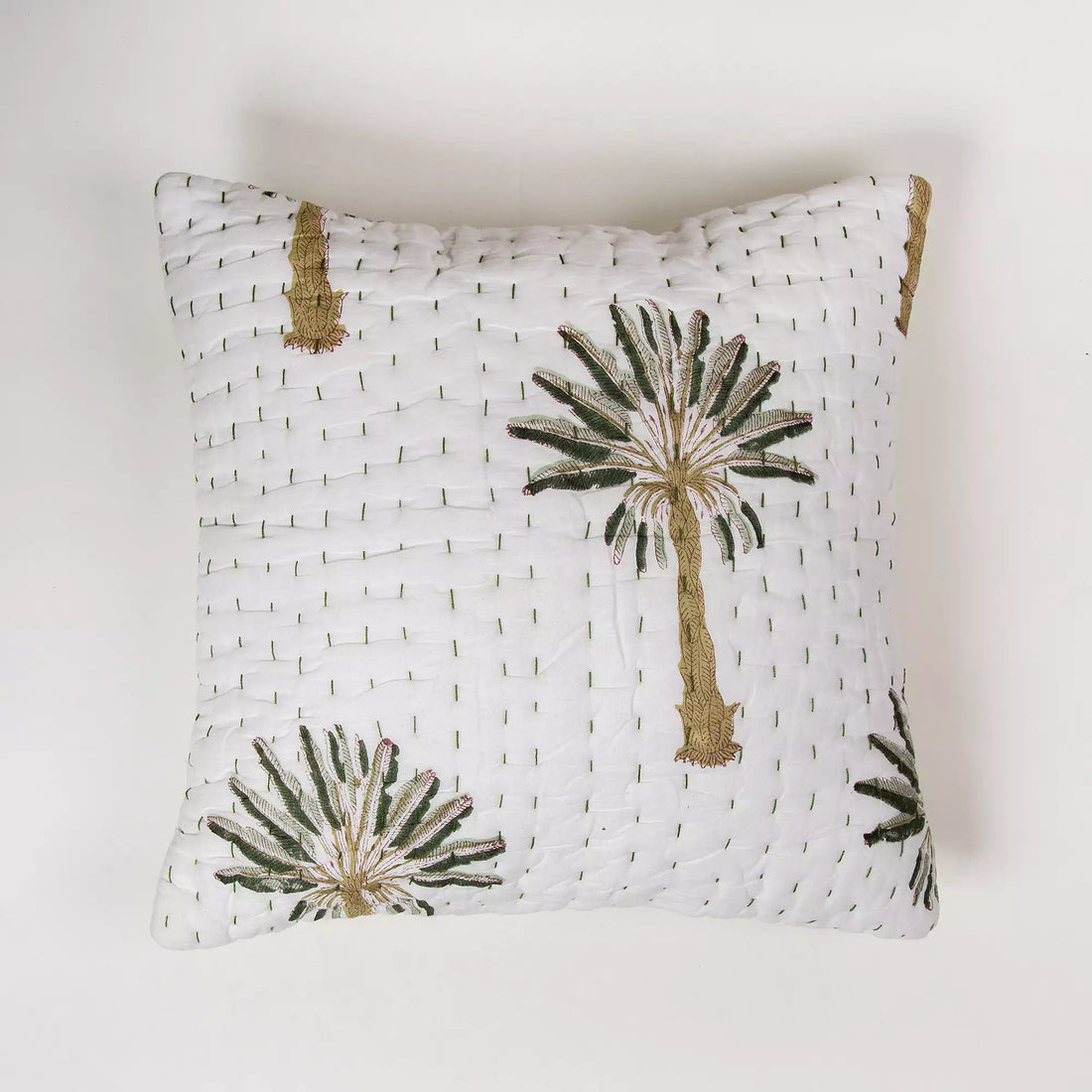 Handmade Block Printed Kantha Cushion Covers For Couch