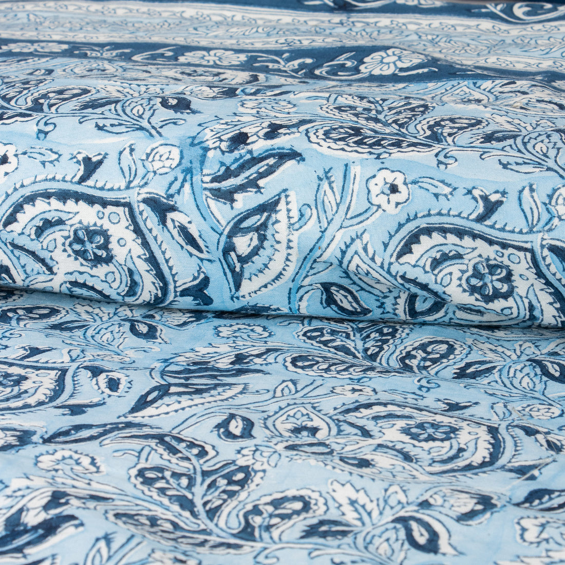 Handmade Blue Floral Dohar AC Blankets