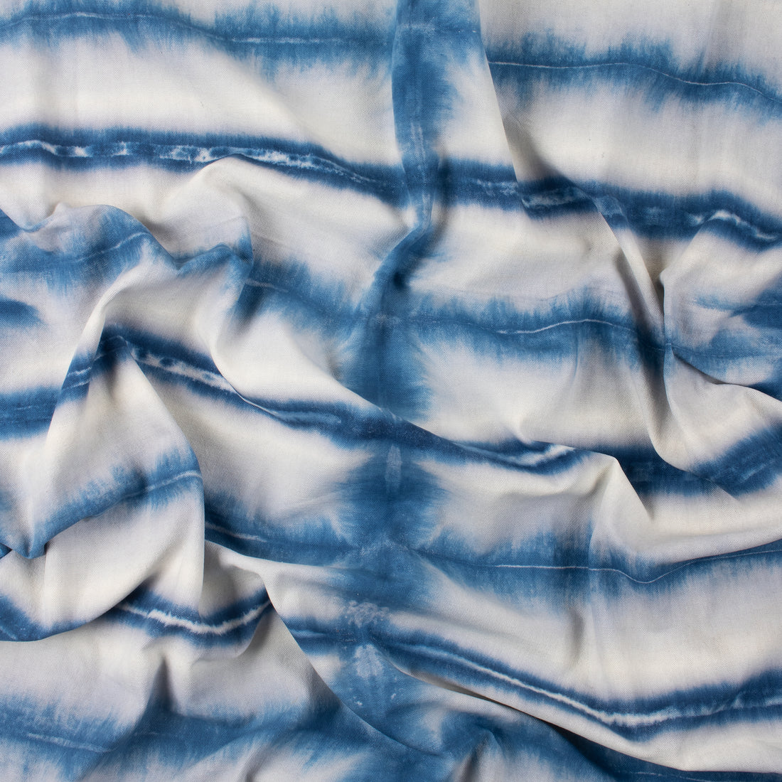 Handmade Blue Tie Dye Cotton Duck Cloth Fabric