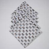 Handmade Cotton Red Booti Cotton Napkin