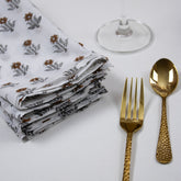 Handmade Cotton Red Booti Cotton Napkin