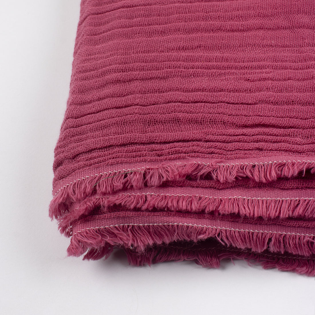 Handmade Dark Maroon Organic Cotton Gauze Fabric