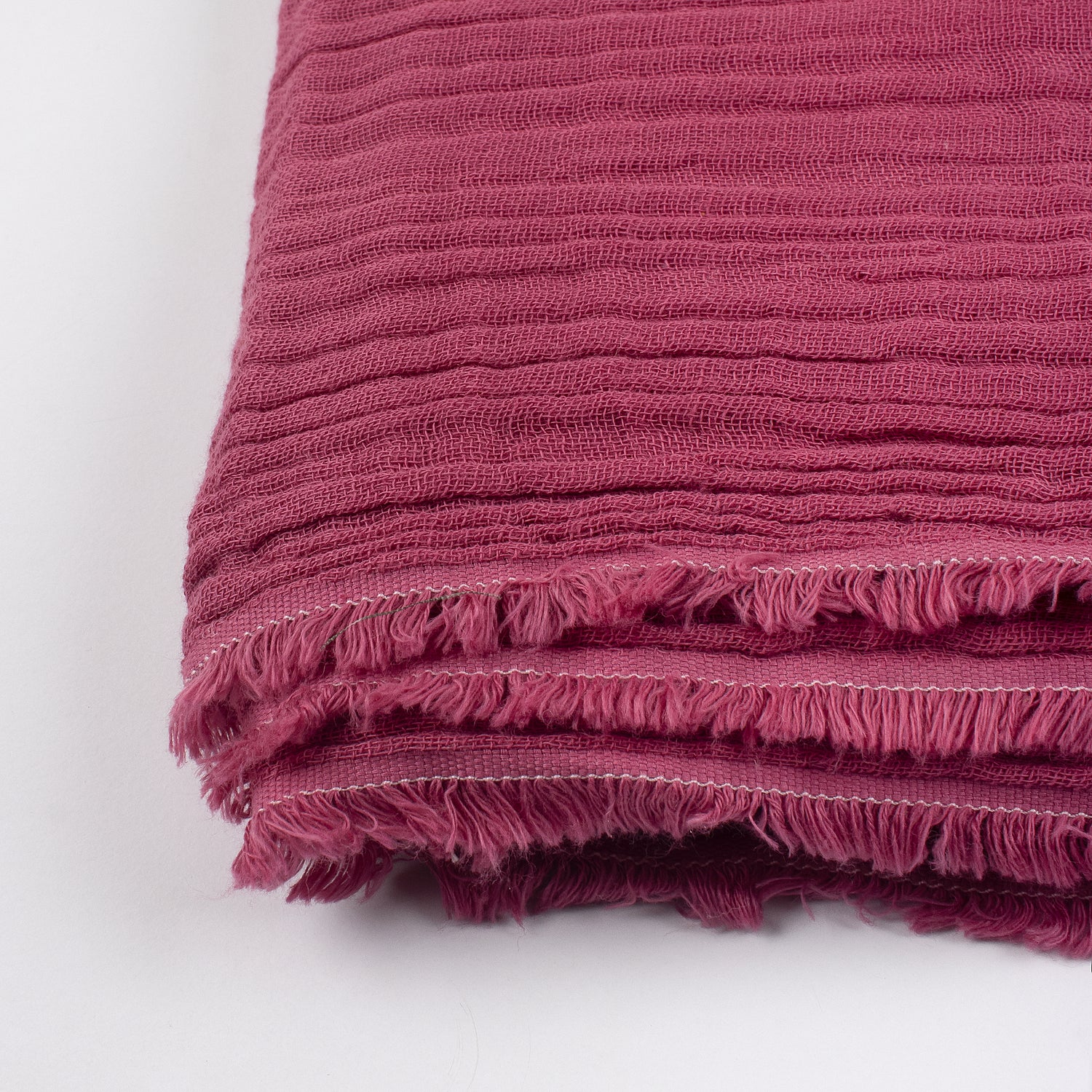Handmade Dark Maroon Organic Cotton Gauze Fabric