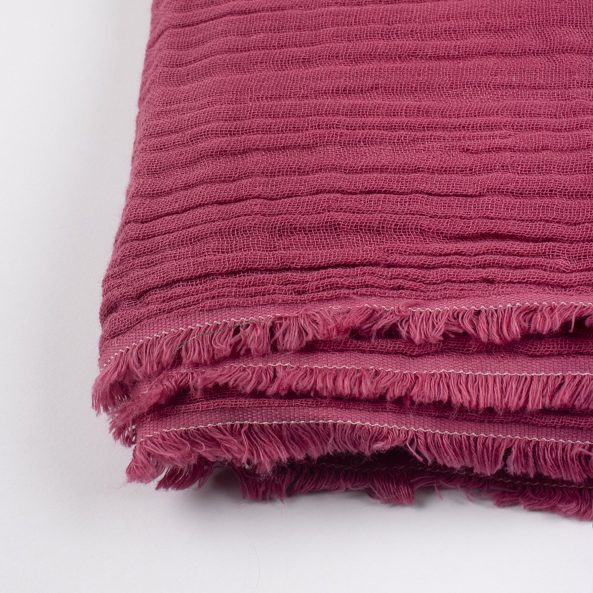 Handmade Dark Maroon Organic Cotton Gauze Fabric