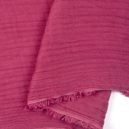 Handmade Dark Maroon Organic Cotton Gauze Fabric
