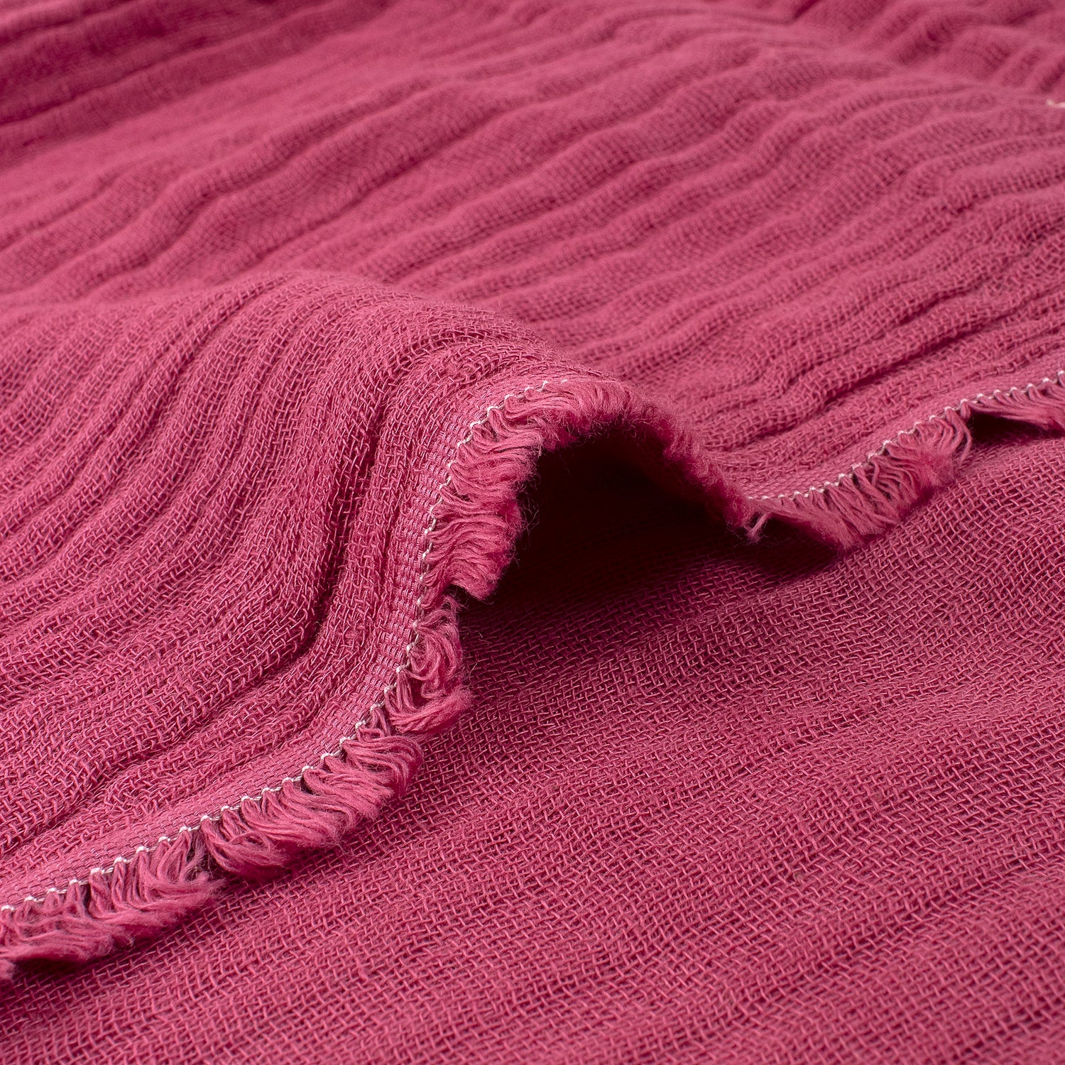 Handmade Dark Maroon Organic Cotton Gauze Fabric
