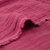 Handmade Dark Maroon Organic Cotton Gauze Fabric