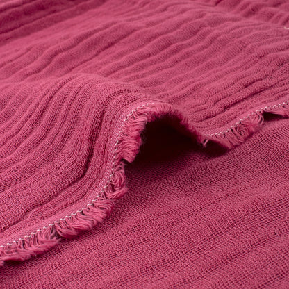 Handmade Dark Maroon Organic Cotton Gauze Fabric