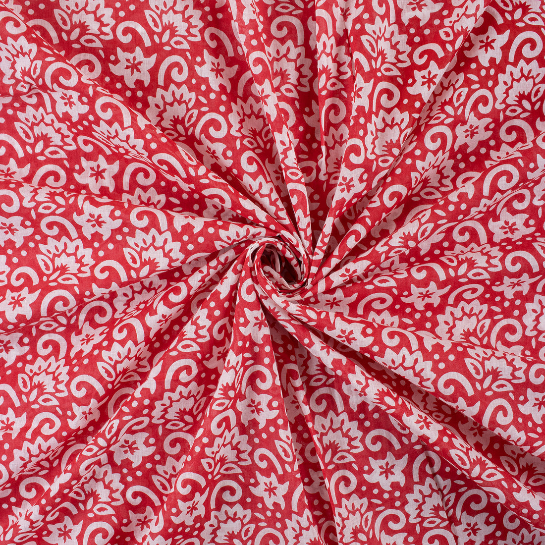  Handmade Floral Print Cotton Fabric Yard