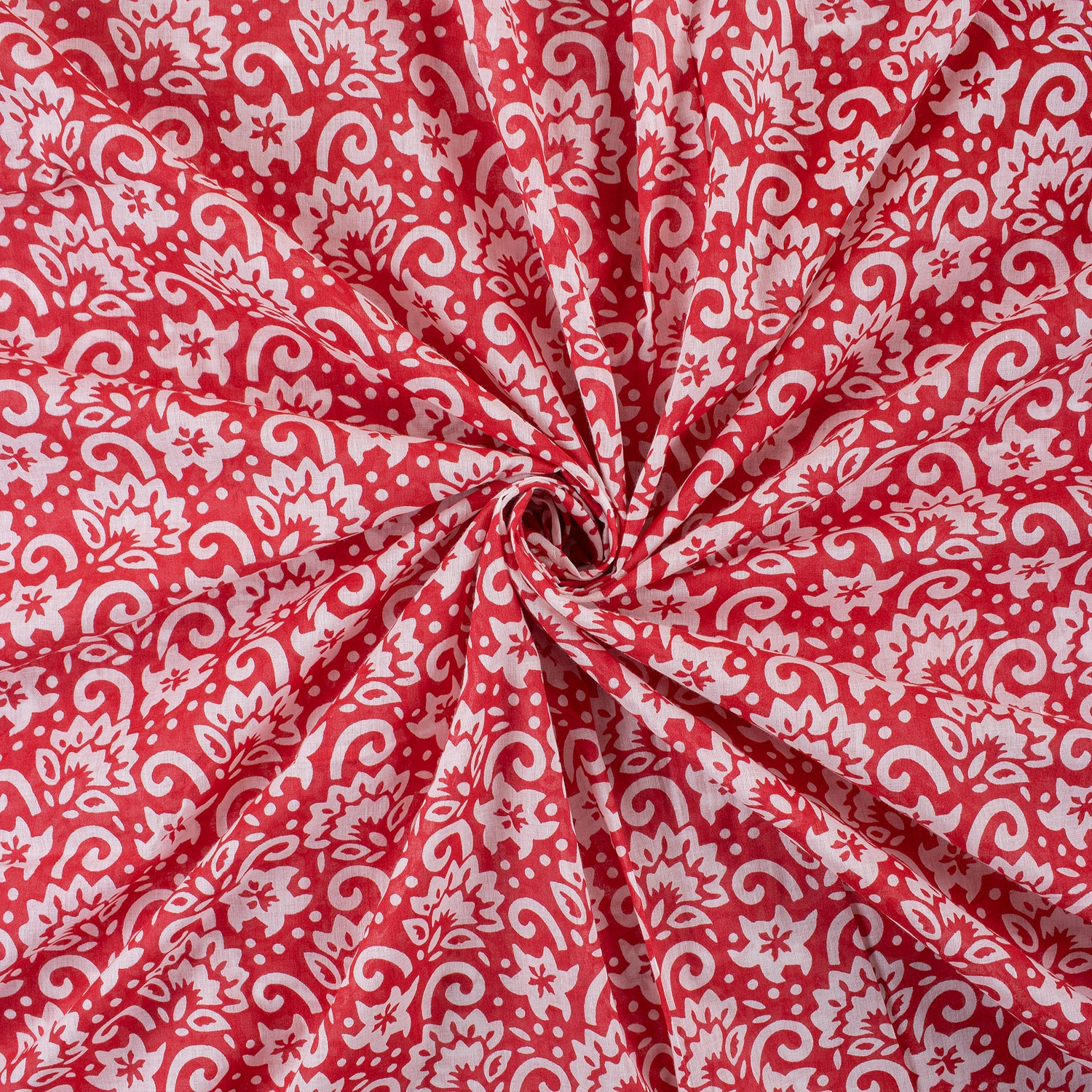  Handmade Floral Print Cotton Fabric Yard
