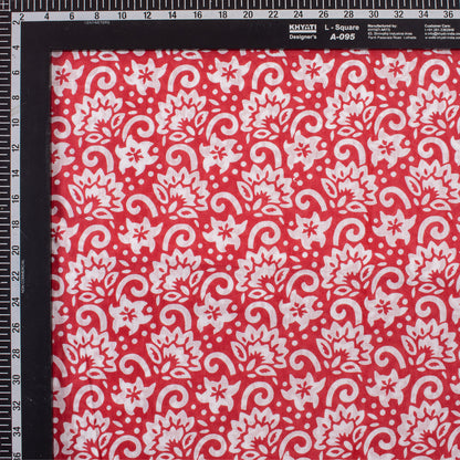 Handmade Floral Print Cotton Fabric Yard