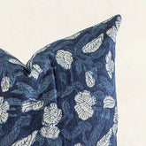 Handmade Floral Printed Cotton Canvas Cushion Cover