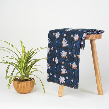 Handmade Floral Printed Dabu Fabric