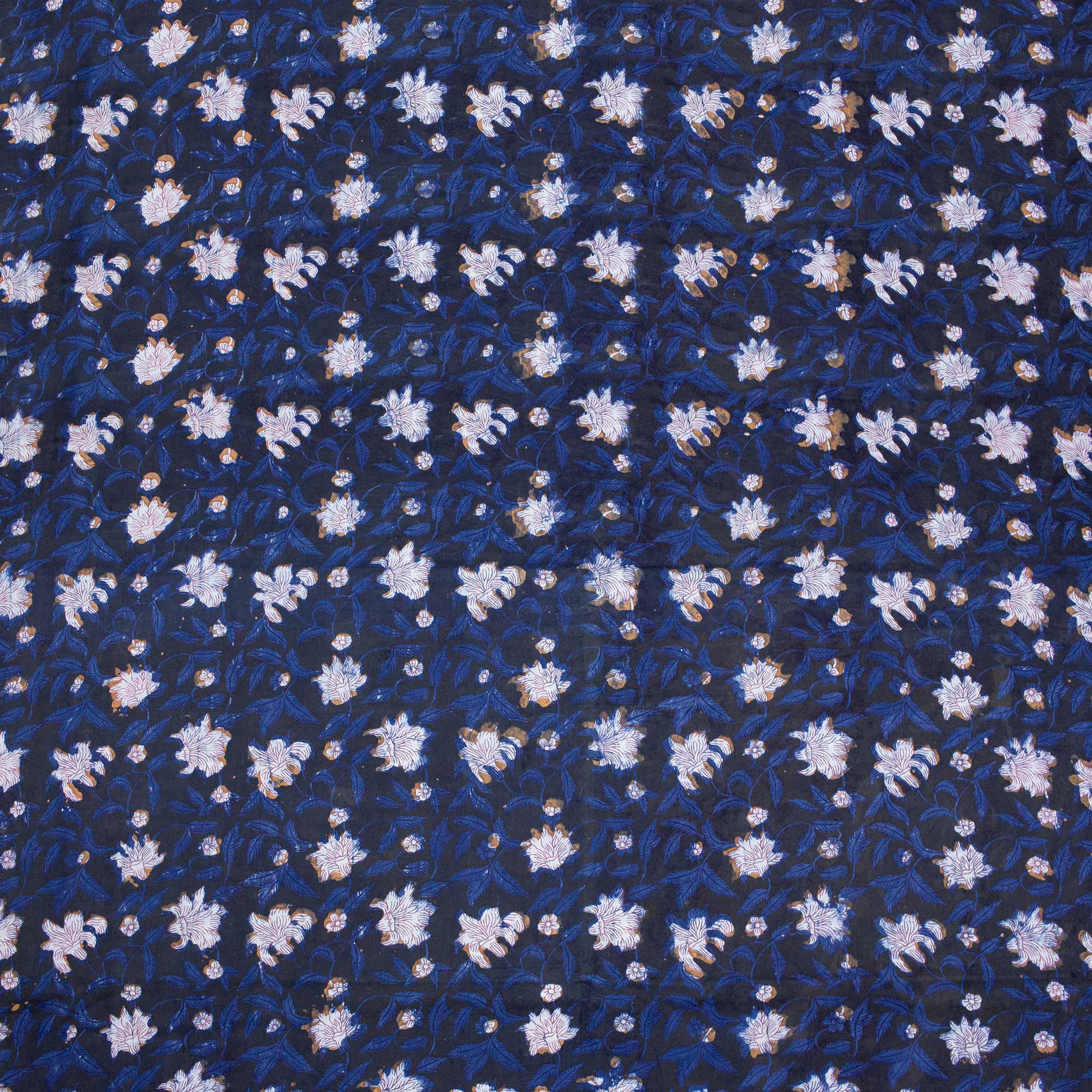 Handmade Floral Printed Dabu Fabric