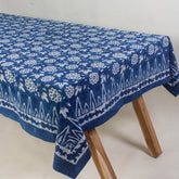 Handmade Indigo Cotton Dining Table Cover Cloth