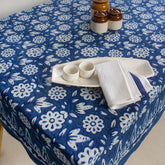 Handmade Indigo Cotton Dining Table Cover Cloth