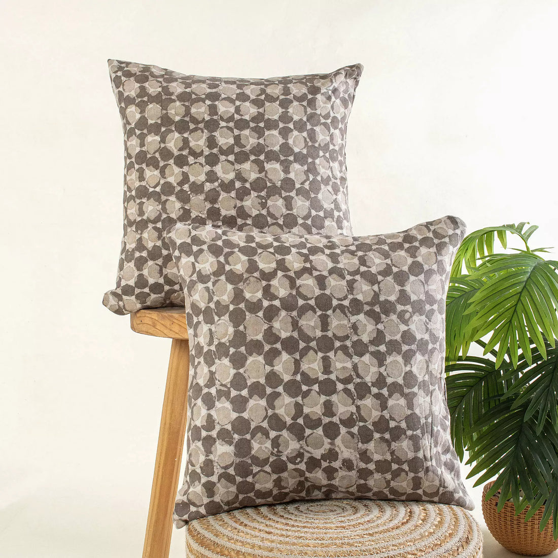 Handmade Kashish Print Cotton Canvas Cushion Cover