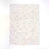 Handmade Multi Stripe Pure Cotton Woven Blanket Throw