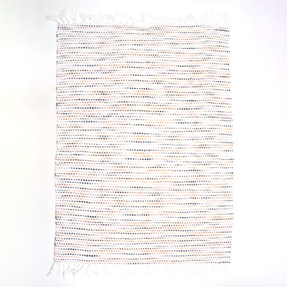 Handmade Multi Stripe Pure Cotton Woven Blanket Throw
