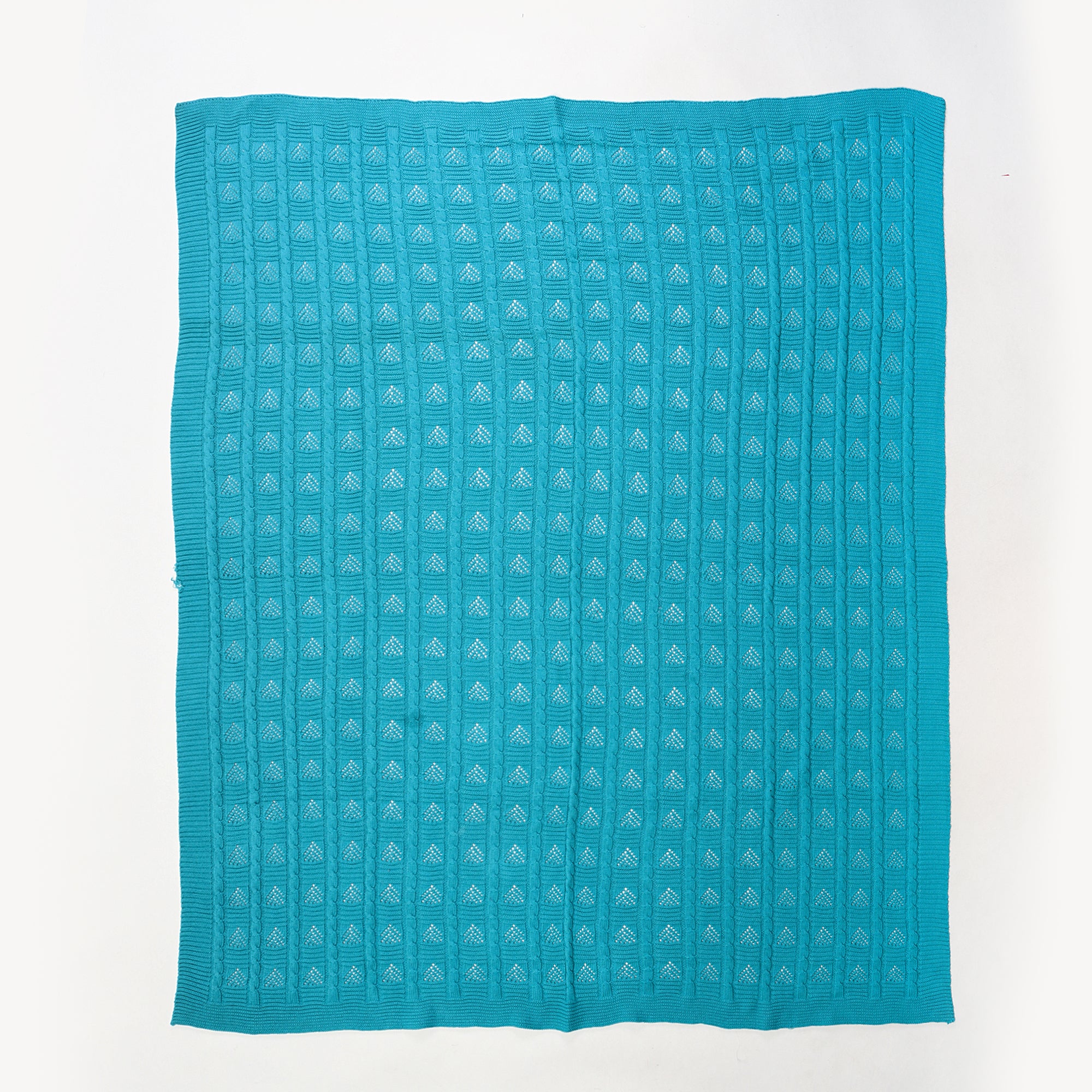 Handmade Organic Cotton Knitted Throw Blankets