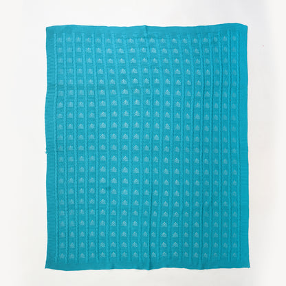 Handmade Organic Cotton Knitted Throw Blankets