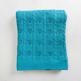 Handmade Organic Cotton Knitted Throw Blankets