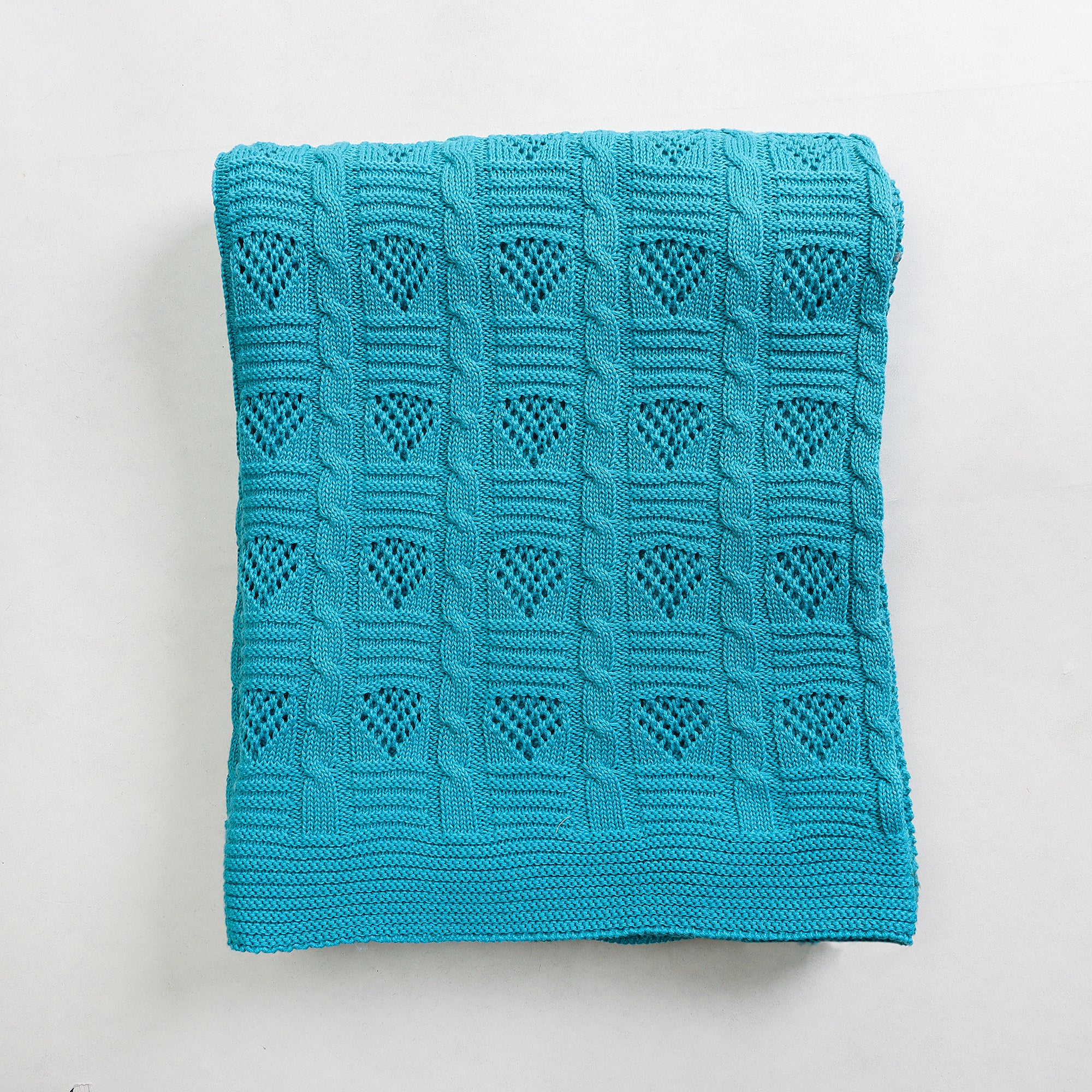 Handmade Organic Cotton Knitted Throw Blankets