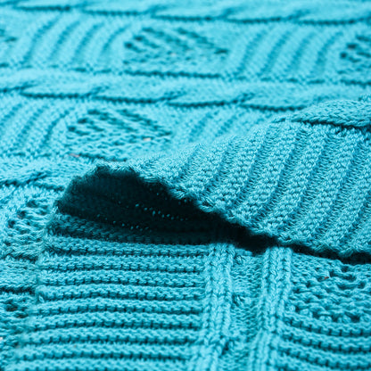 Handmade Organic Cotton Knitted Throw Blankets