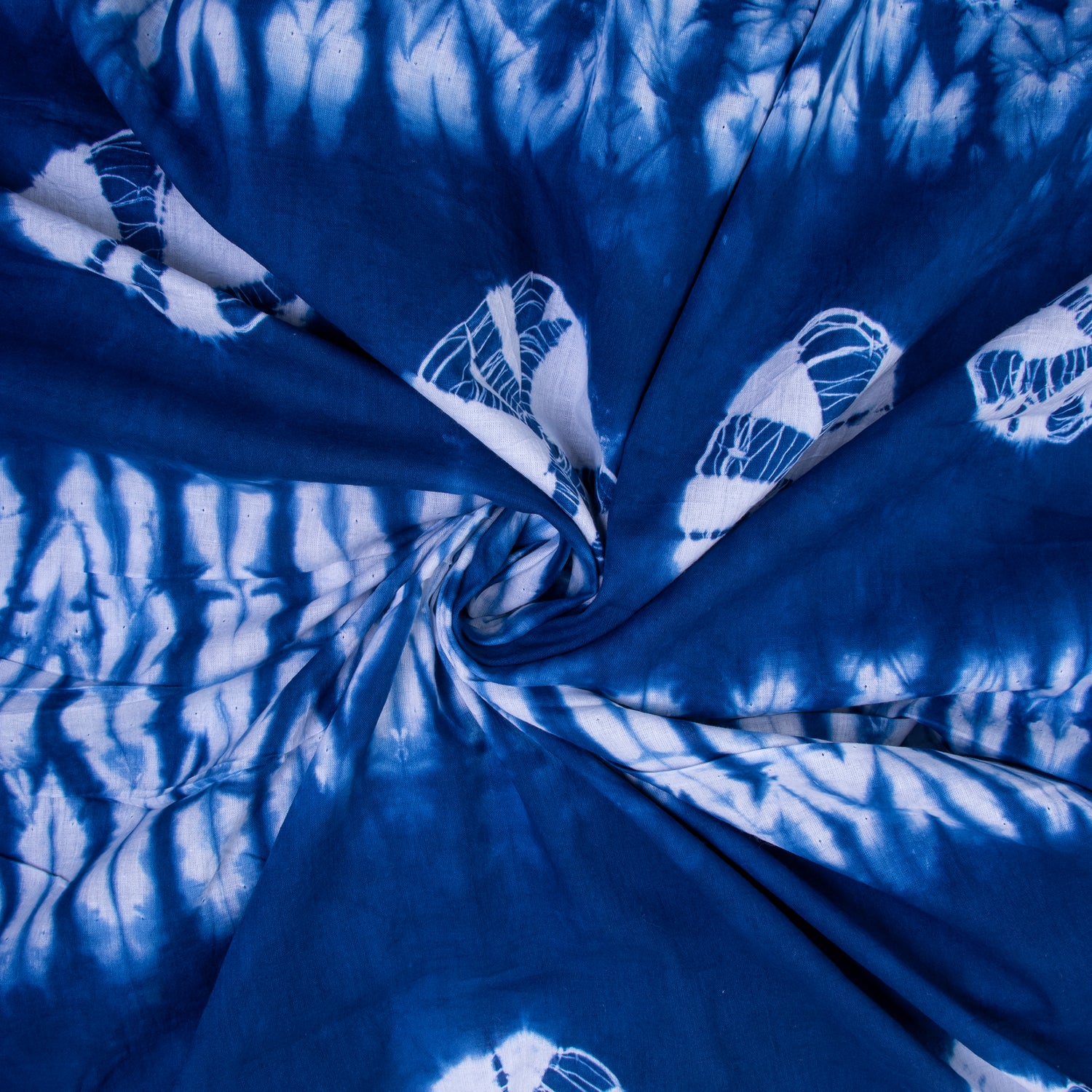 Handmade Organic Cotton Shibori Tie Dye Fabric