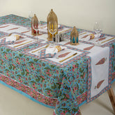 Handmade Pink Floral Indian Cotton Table Covers