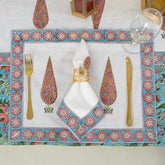 Handmade Pink Floral Indian Cotton Table Covers