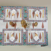 Handmade Pink Floral Indian Cotton Table Covers