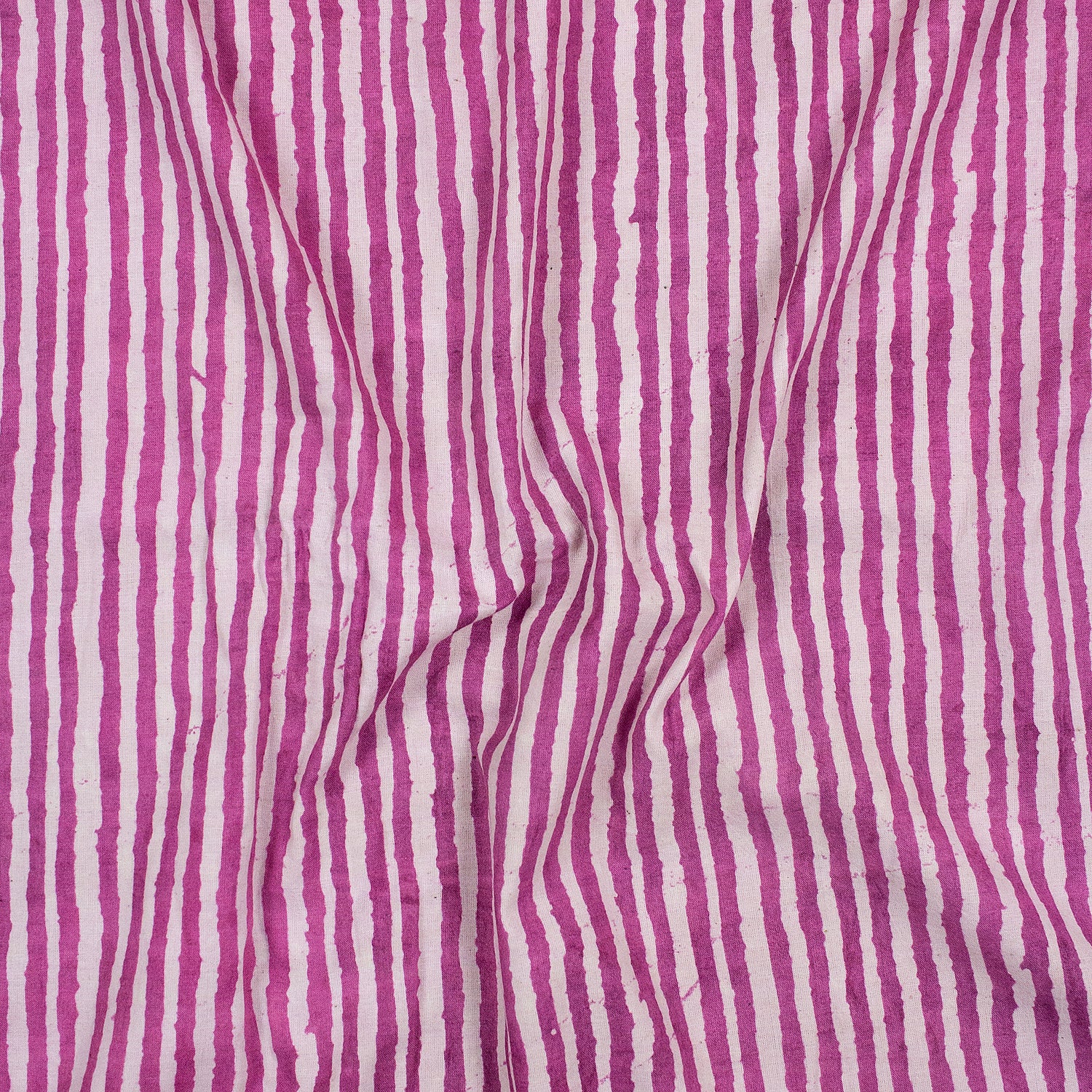 Handmade Pink Stripes Cotton Dabu Fabric