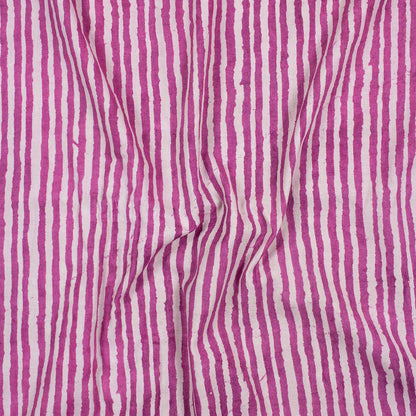 Handmade Pink Stripes Cotton Dabu Fabric