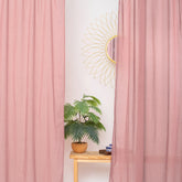 Handmade Solid Dusty Pink Cotton Window Curtain