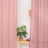 Handmade Solid Dusty Pink Cotton Window Curtain