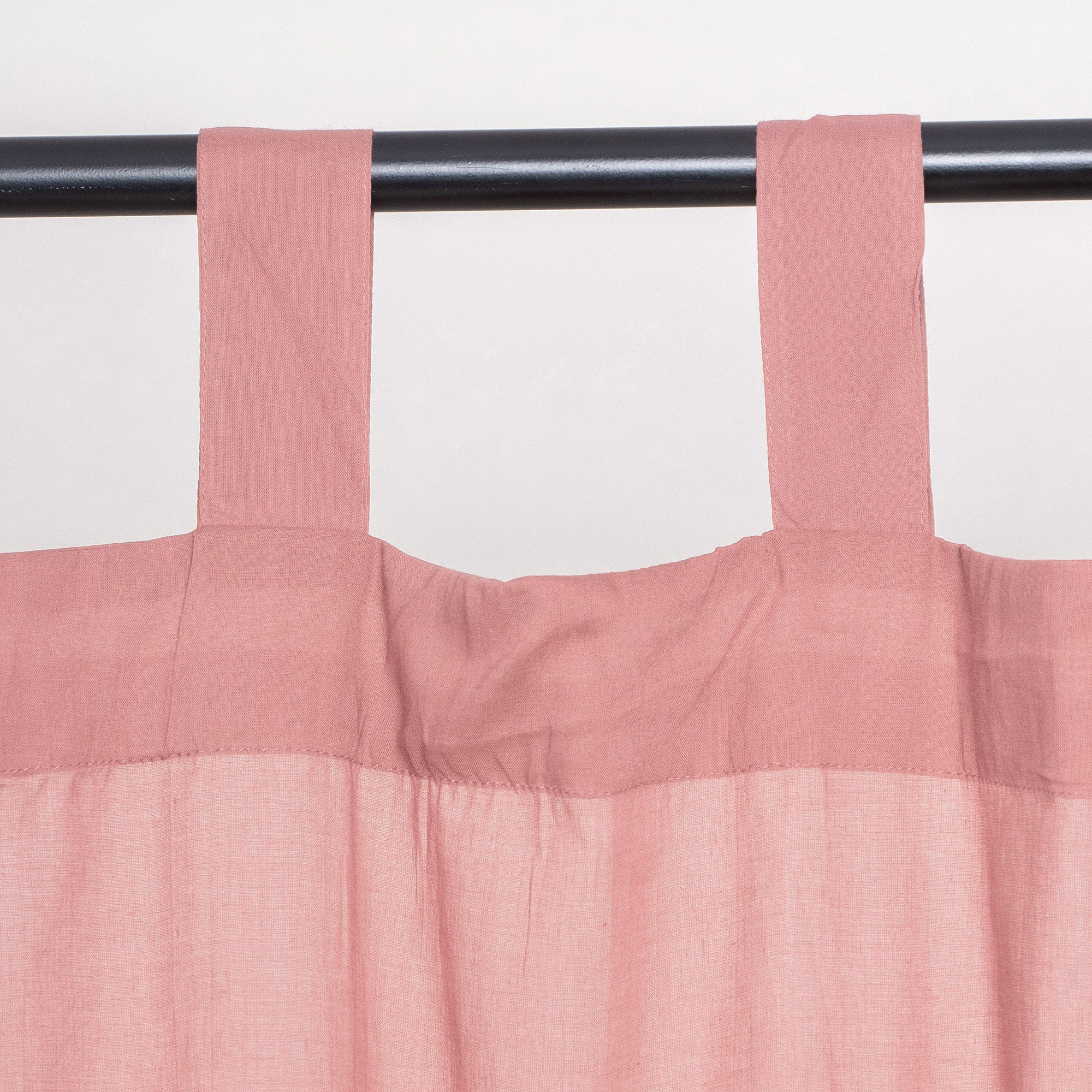 Handmade Solid Dusty Pink Cotton Window Curtain