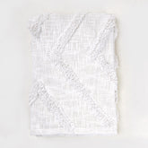 Handmade Solid White Cotton Soft Throw Blanket