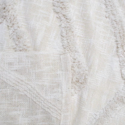 Handmade Solid White Cotton Soft Throw Blanket