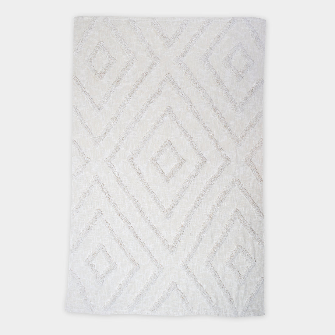 Handmade Solid White Cotton Soft Throw Blanket