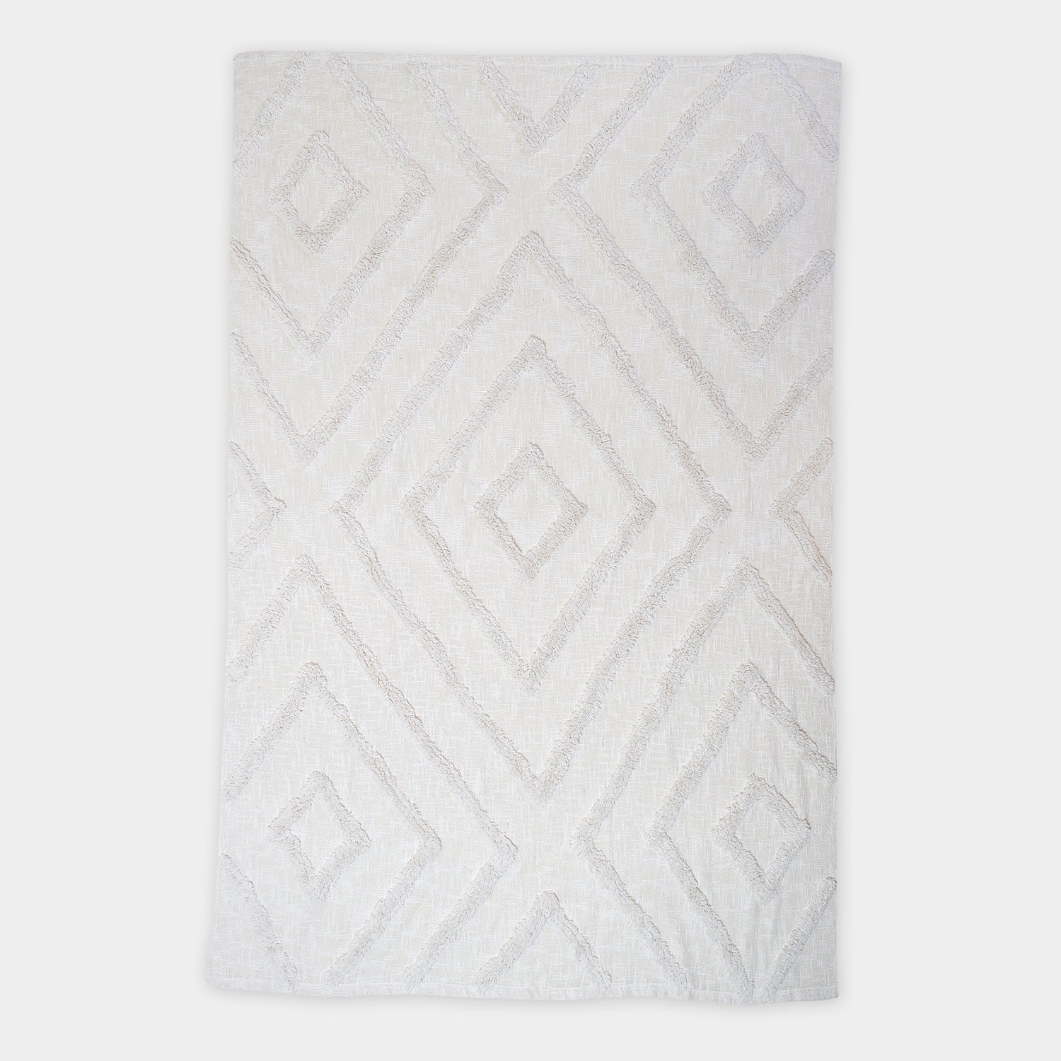 Handmade Solid White Cotton Soft Throw Blanket
