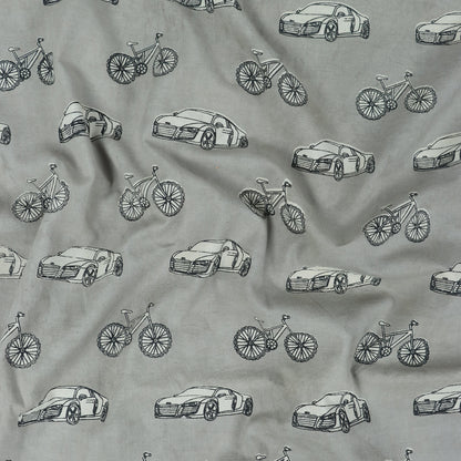 Handmade Vehicle Print Kashish Cotton Fabric