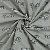 Handmade Vehicle Print Kashish Cotton Fabric