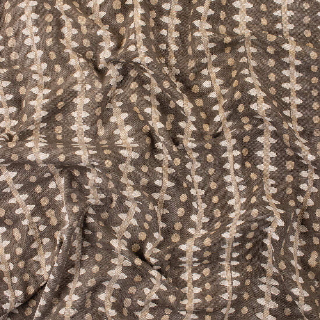 Heavy Canvas Fabric Hand Block Kashish Striped Printed