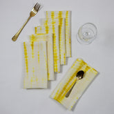 Home Decor Yellow Tie Dye Cotton Napkins