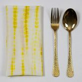Home Decor Yellow Tie Dye Cotton Napkins