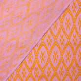 Ikat Block Print Fabric For Dress Material