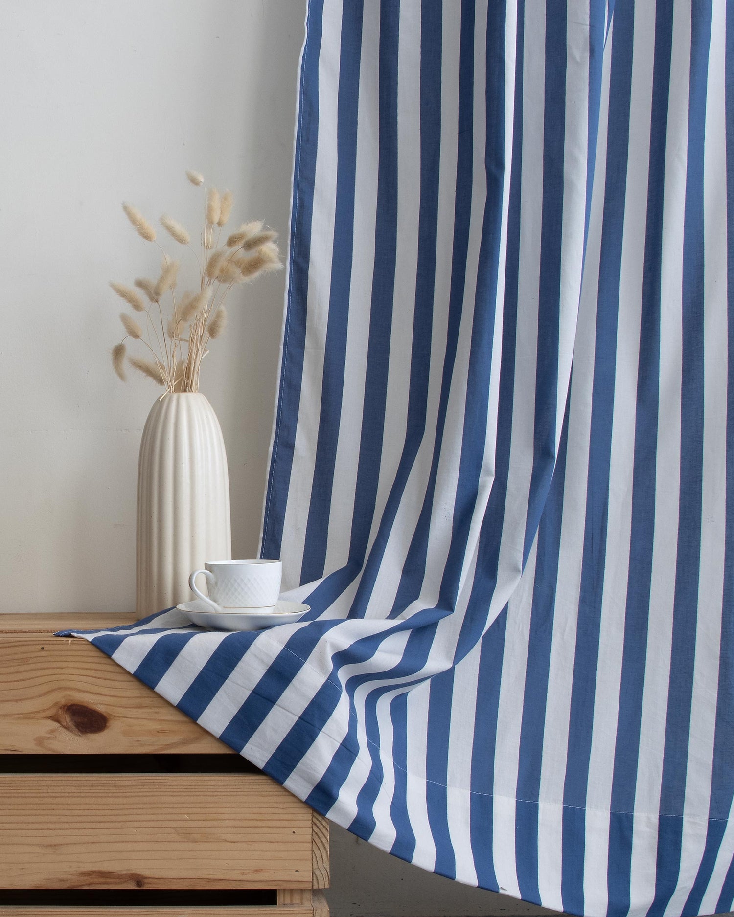 India Online Handcrafted Striped Printed Cotton Curtains